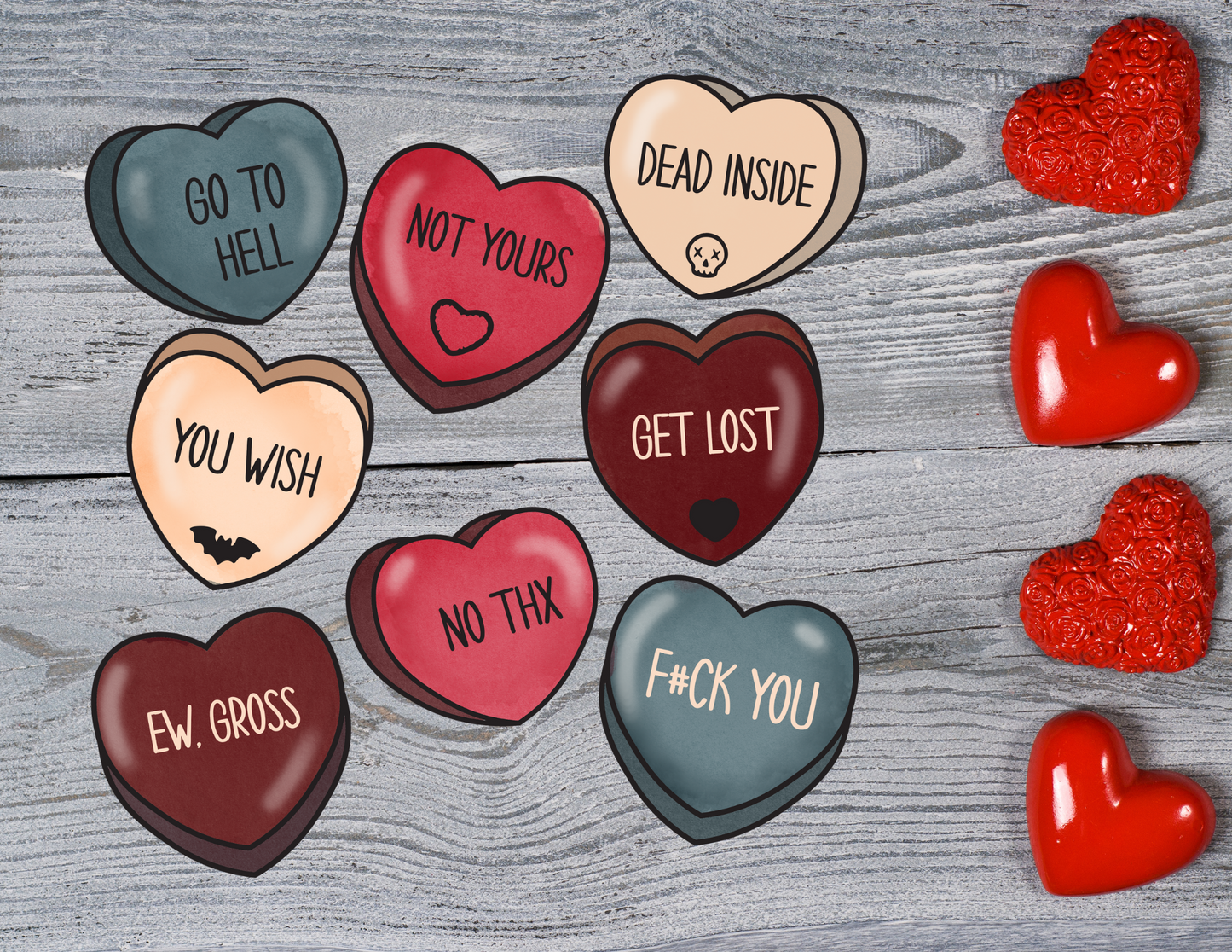 Spooky Conversation Hearts