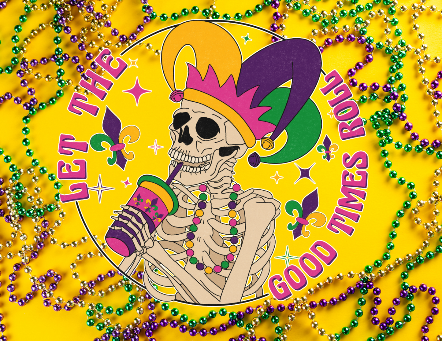 Let the Good Times Roll Coffee Skeleton