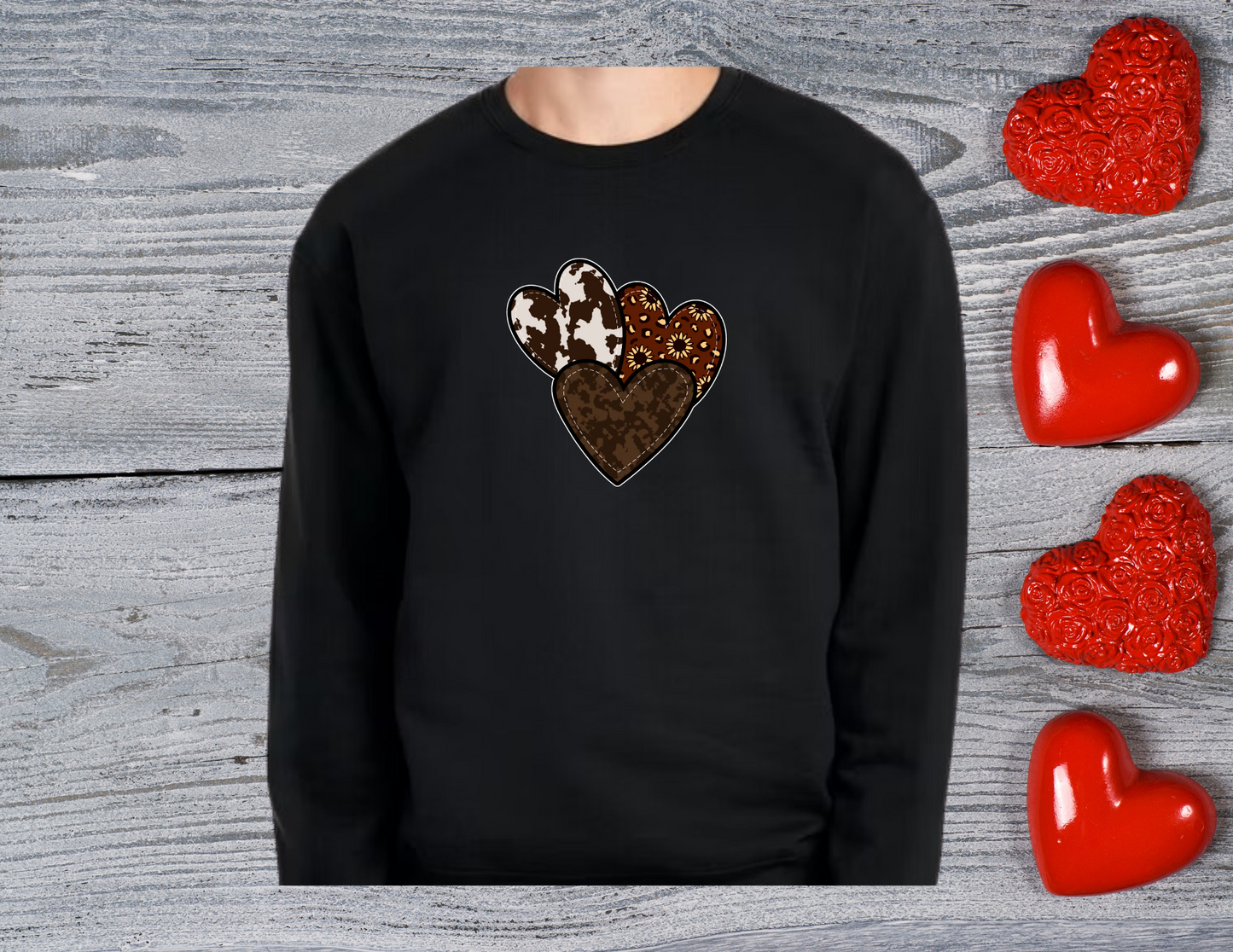 Cowhide Hearts
