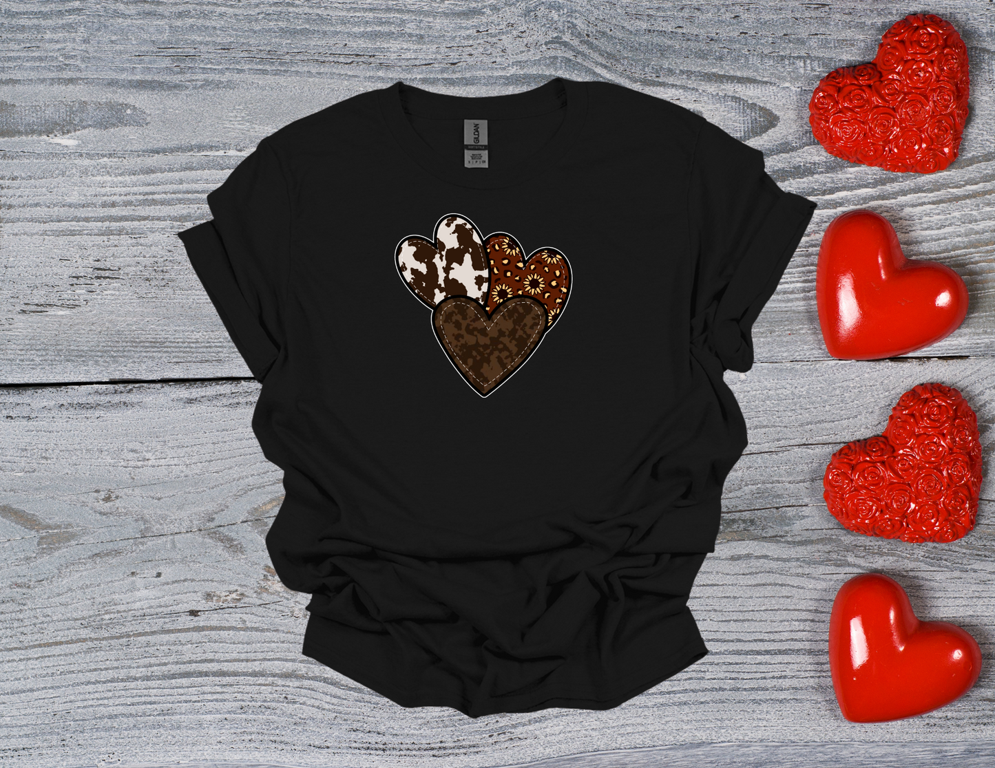 Cowhide Hearts