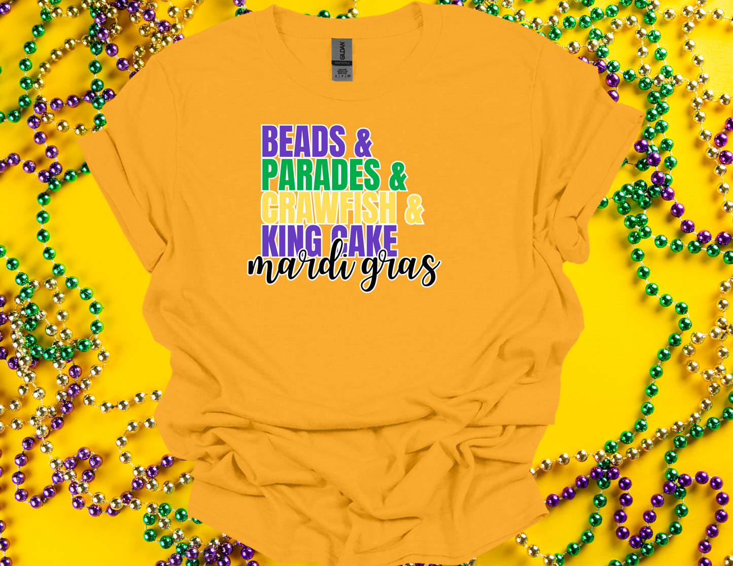 Beads, Parades, Crawfish, King Cake