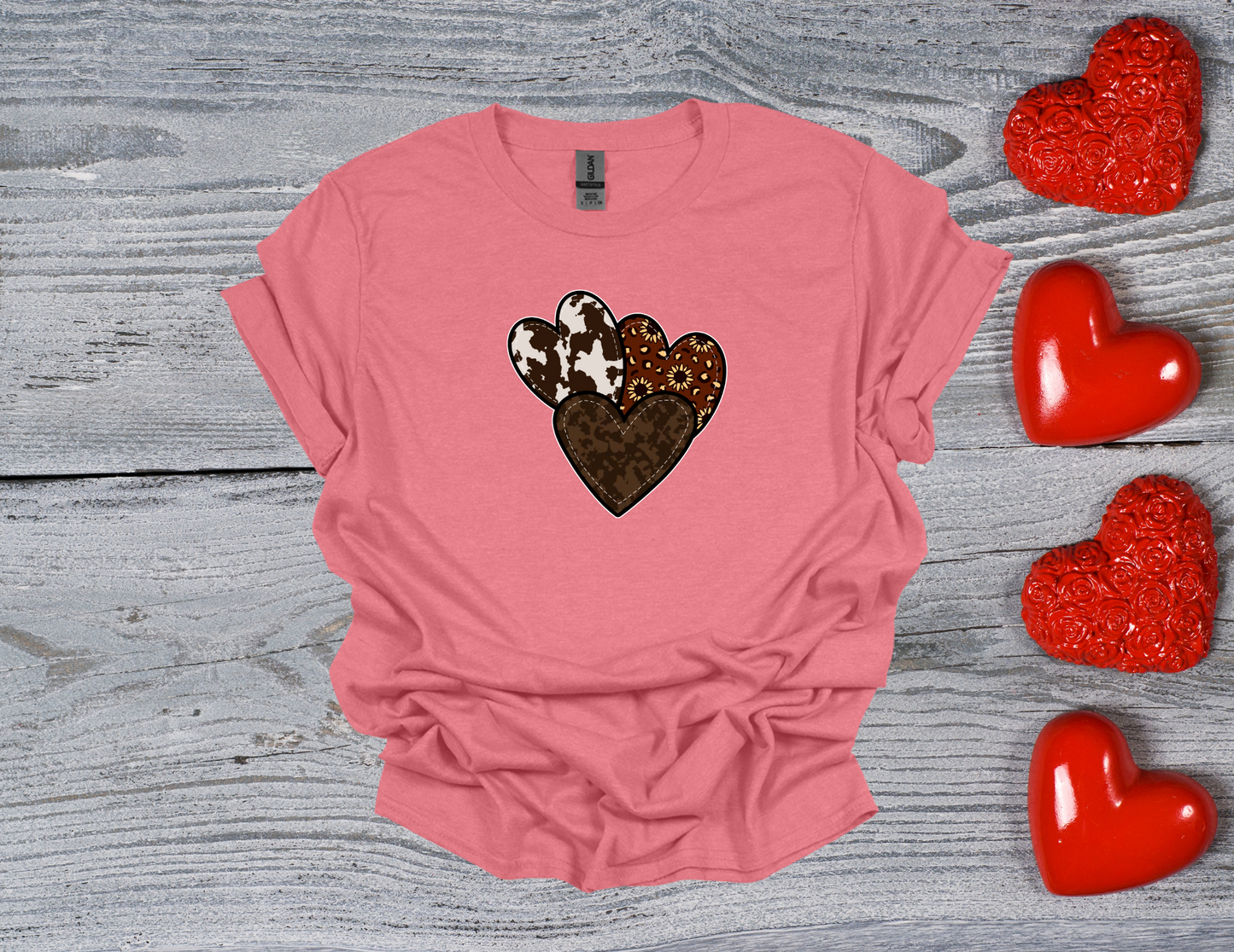 Cowhide Hearts