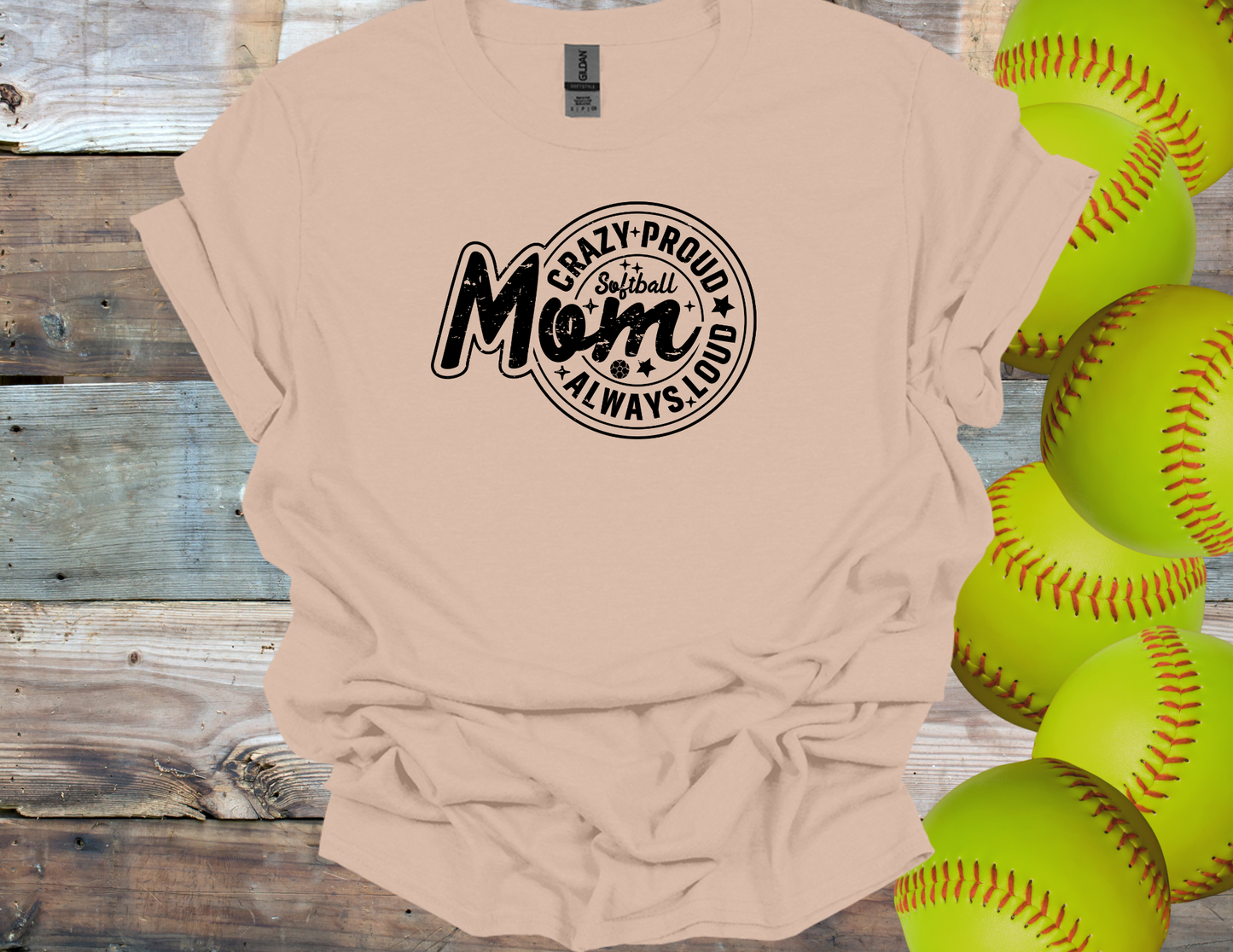 Crazy Proud Softball Mom