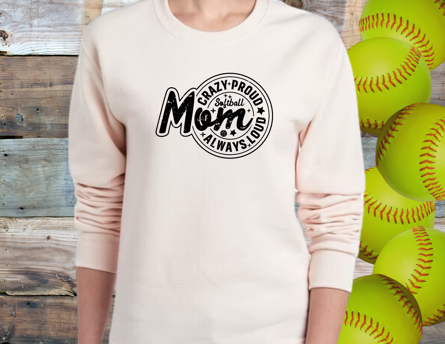 Crazy Proud Softball Mom