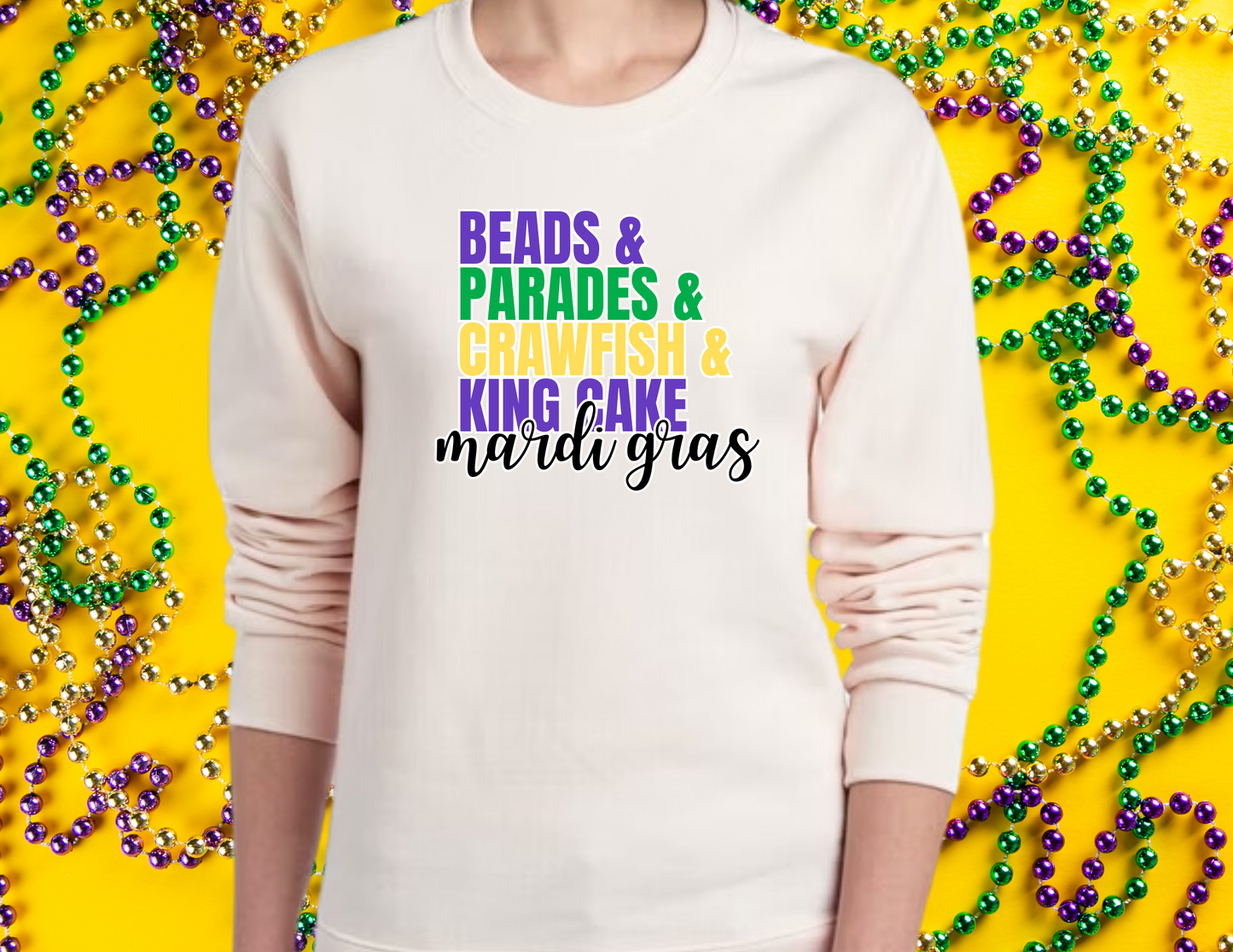 Beads, Parades, Crawfish, King Cake