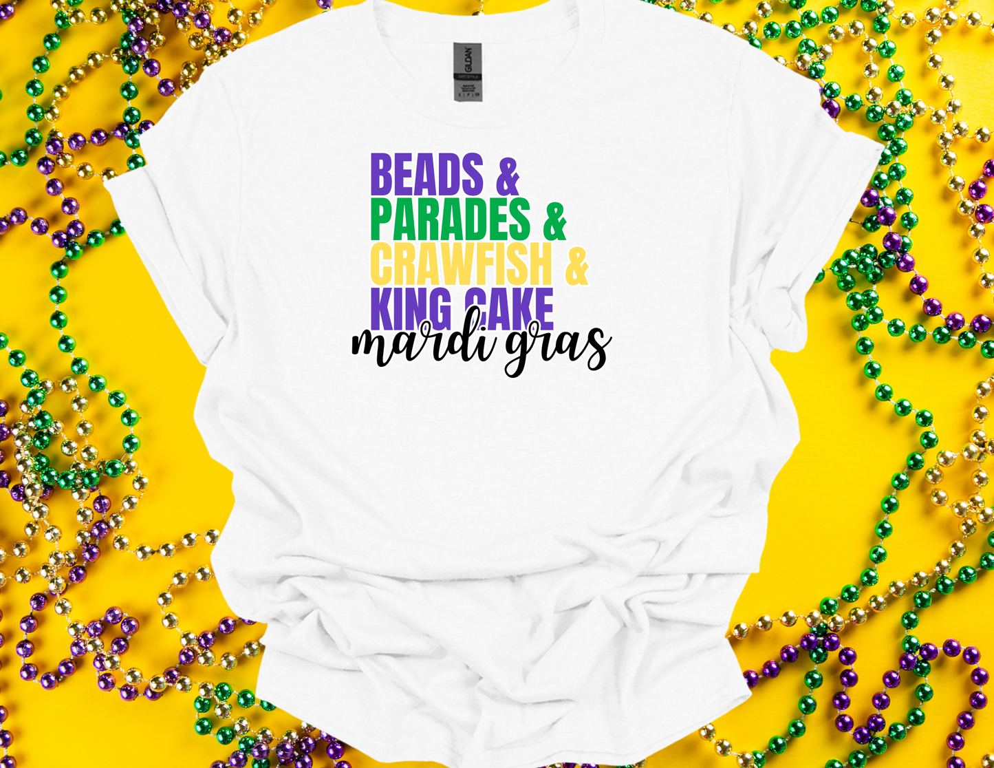 Beads, Parades, Crawfish, King Cake