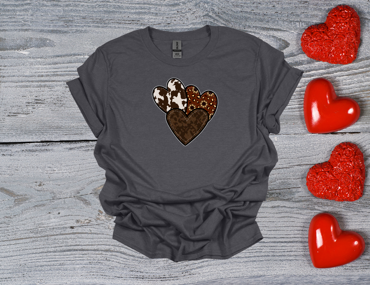 Cowhide Hearts