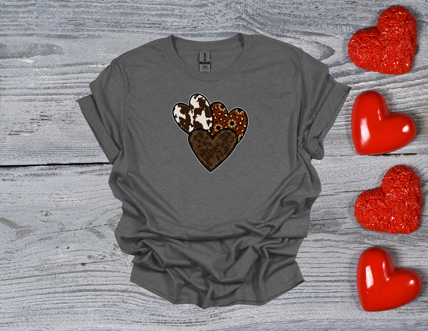 Cowhide Hearts