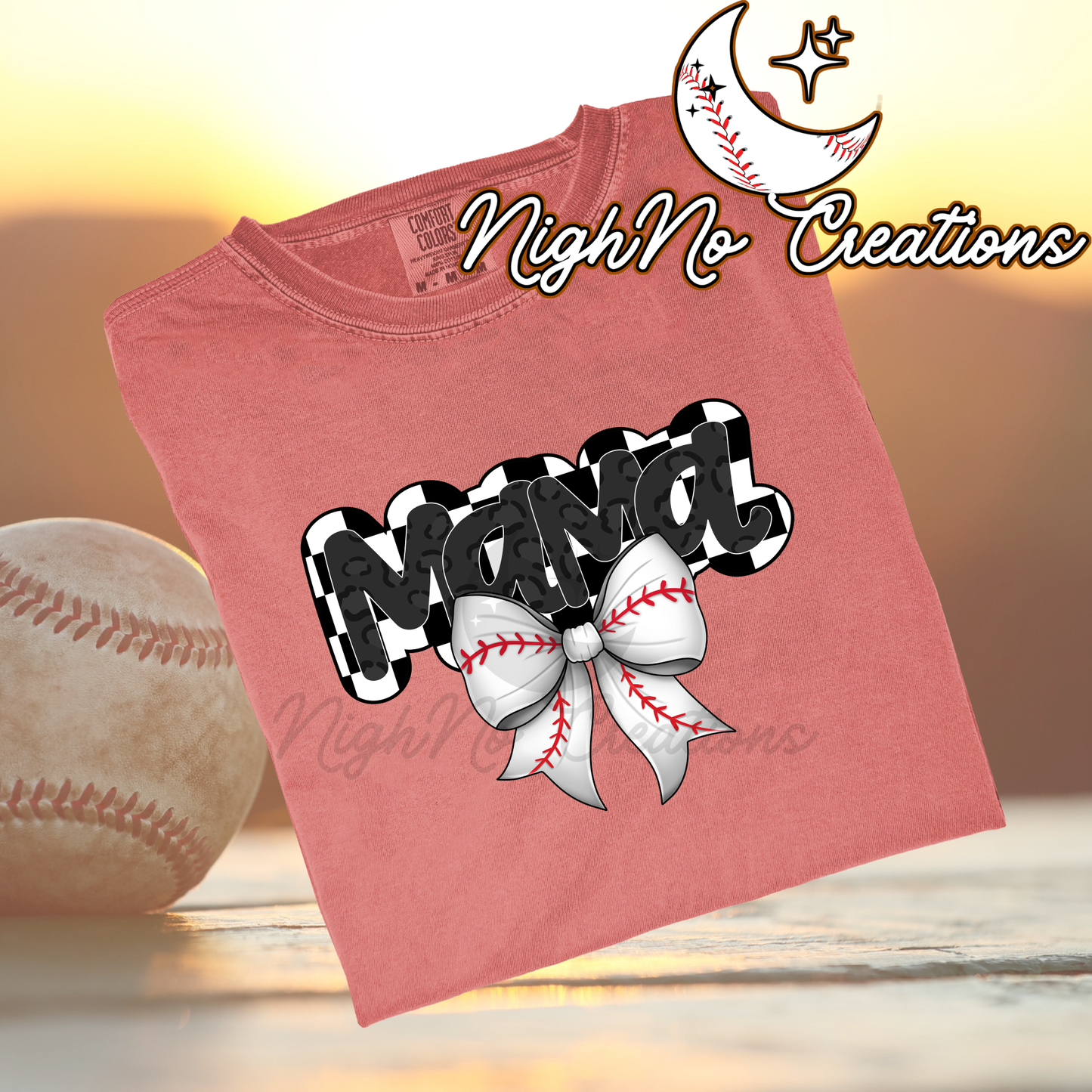 Mama Baseball Bow