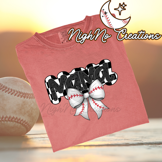 Mama Baseball Bow