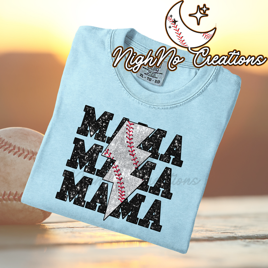 Mama Baseball Glitter