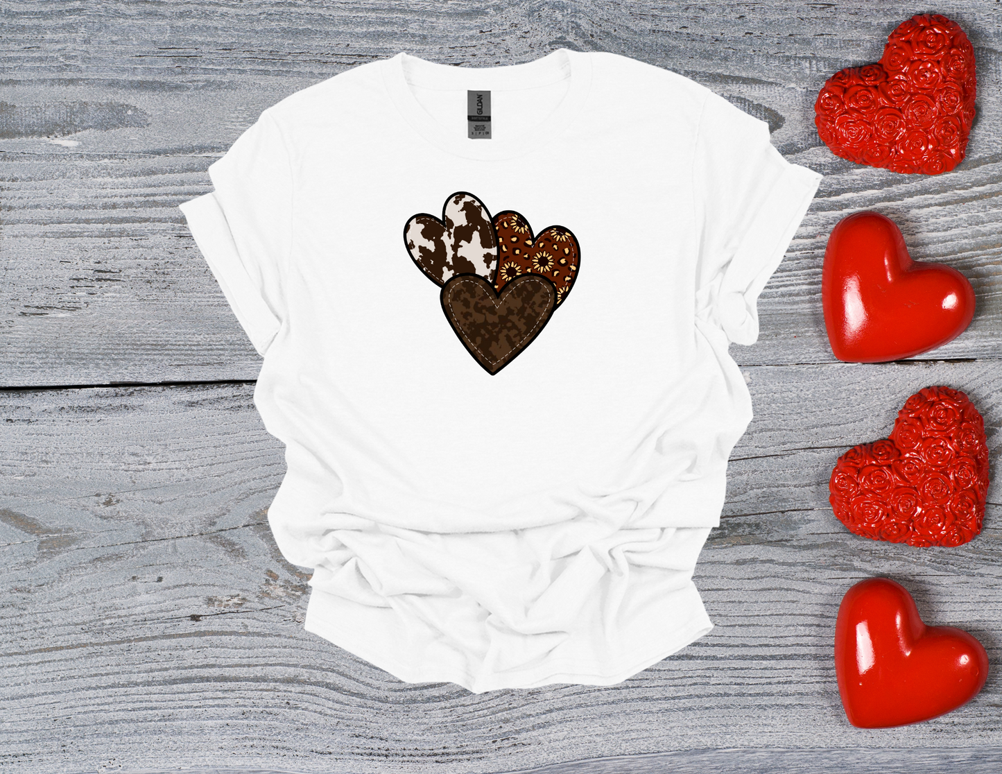 Cowhide Hearts